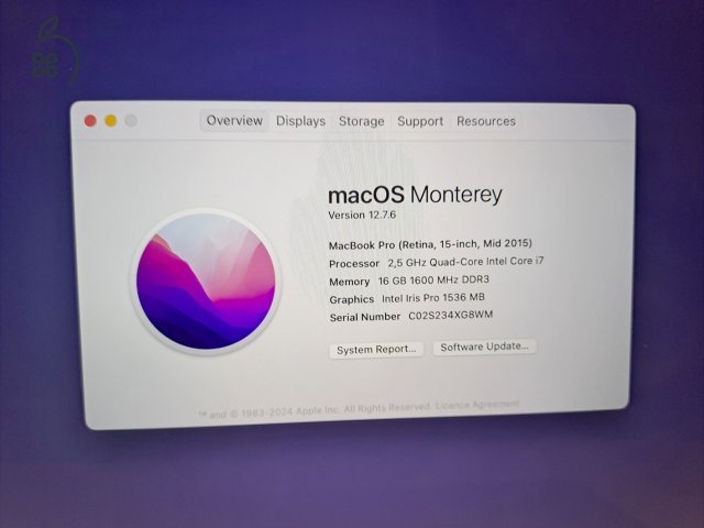 MacBook Pro Retina 15” Mid 2015 – 2,5 GHz i7 / 16 GB / 512 GB / R9 M370X CTO