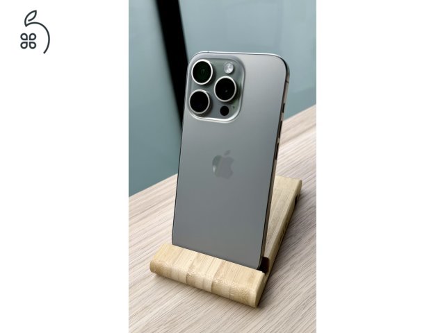 iPhone 15 Pro 256GB, Natural Titanium, Független , Újszerű.