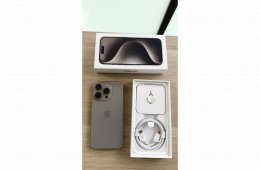 iPhone 15 Pro 256GB, Natural Titanium, Független , Újszerű.