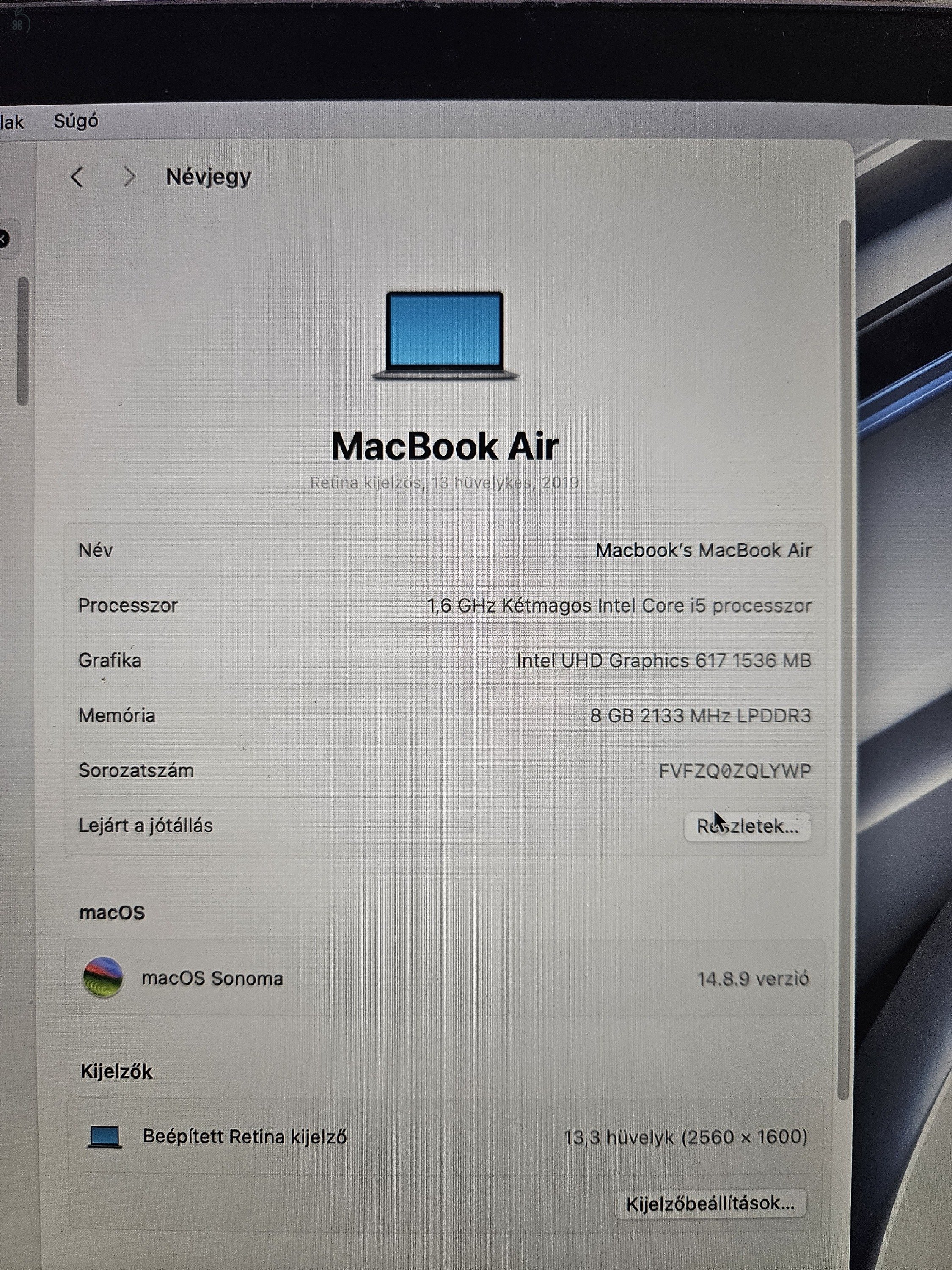 Macbook Air eladó