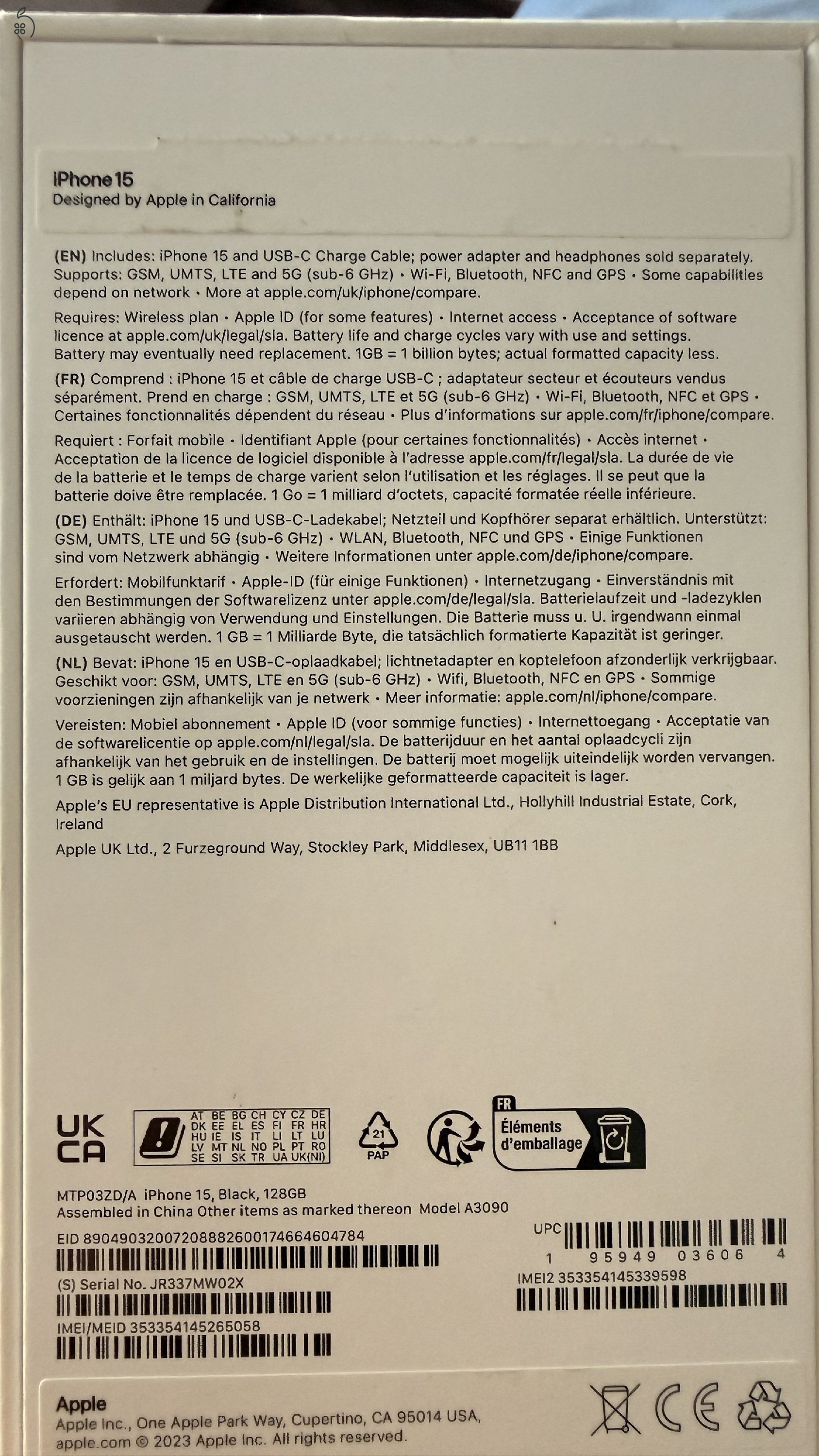 iPhone 15 128GB karcmentes kijelző 90% akku