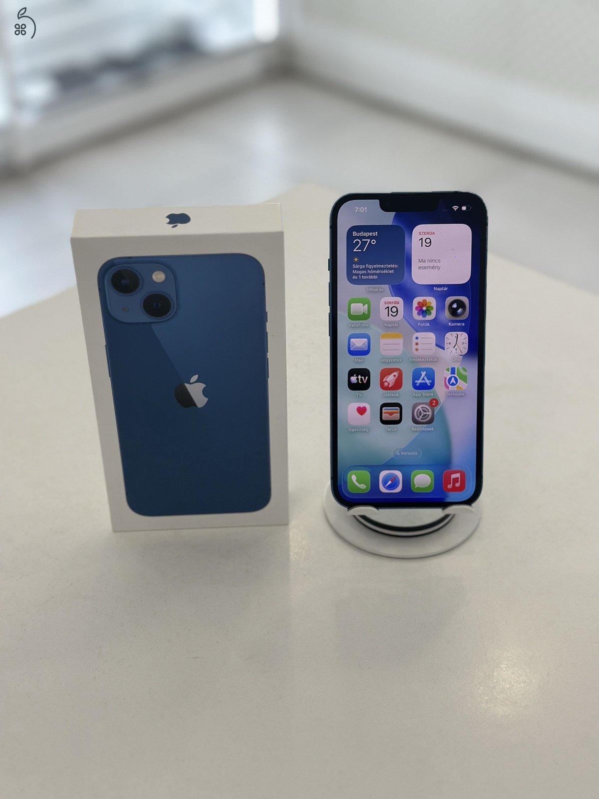 iPhone 13 128GB Független Újszerű/1 hónap gar./Akku 100%/p4995