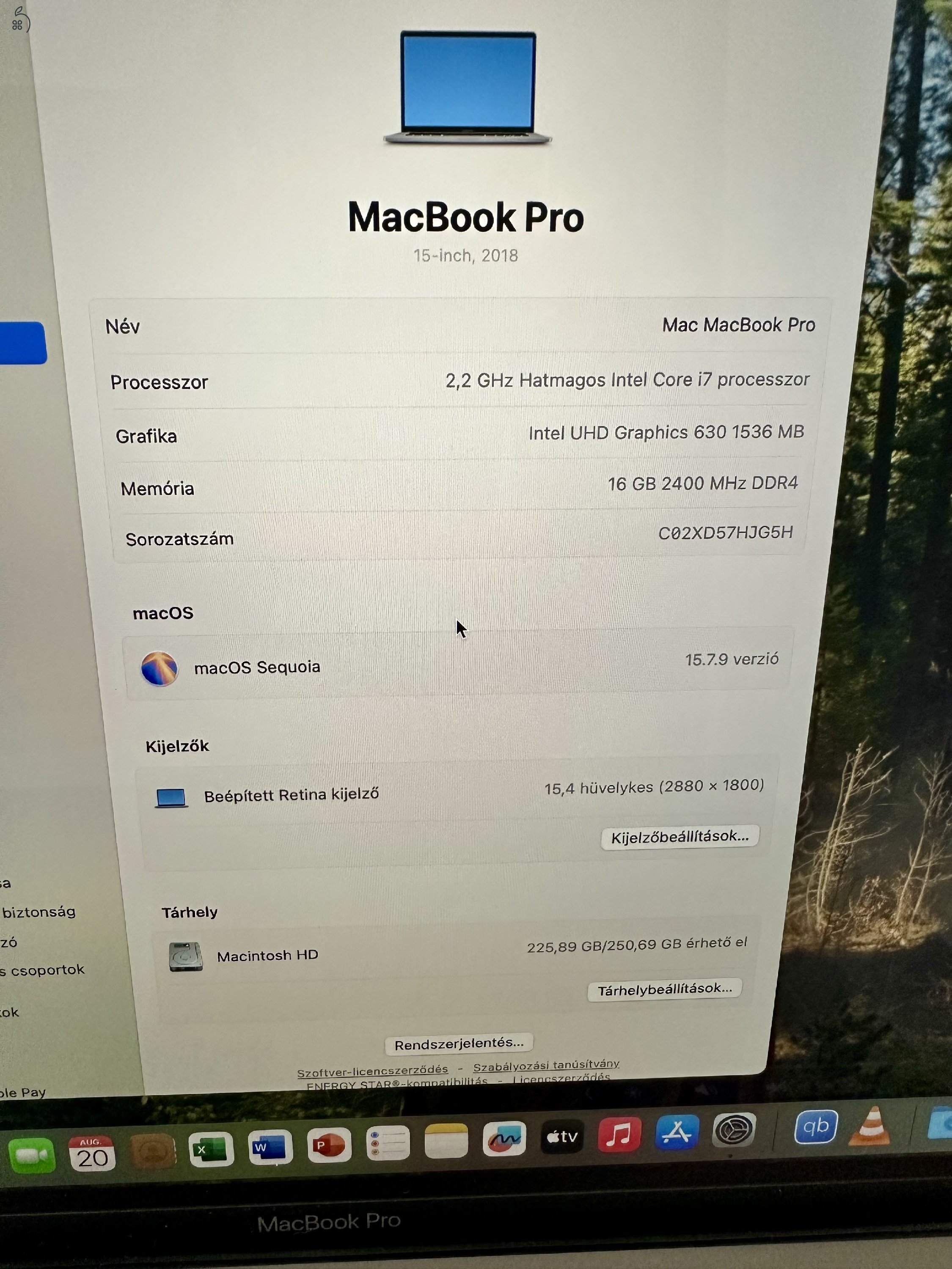 MacBook Pro 15 TouchBar 2018 Space Gray 256GB 