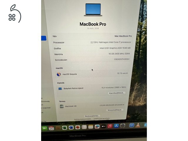 MacBook Pro 15 TouchBar 2018 Space Gray 256GB 