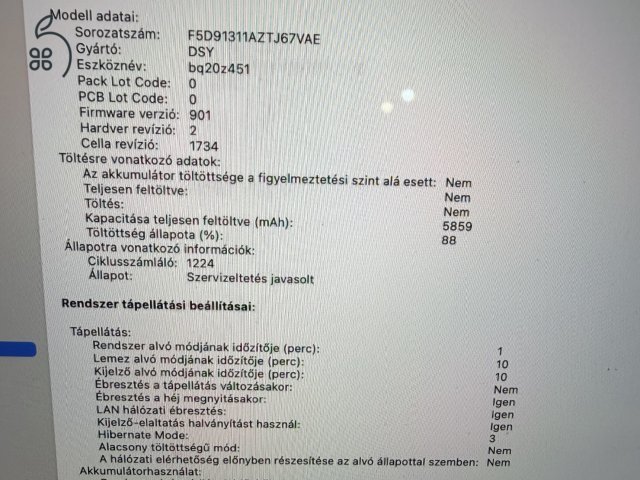 MacBook Pro 15 2019 I9/16GB RAM/512GB SSD/Radeon Pro 560X/Touchbar eladó!