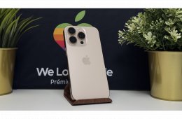 iPhone 16 Pro 128GB, Sivatagszínű Titán, Független, Számla, 2 Év Garancia, 93%