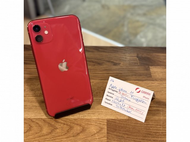 Apple iPhone 11 - 64GB - Piros - 100% akku (14.)