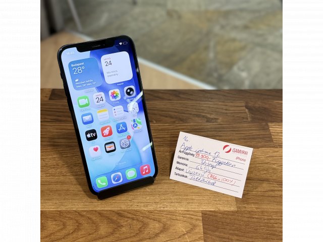 Apple iPhone 12 - 64GB - fekete - 100% akku (16.)