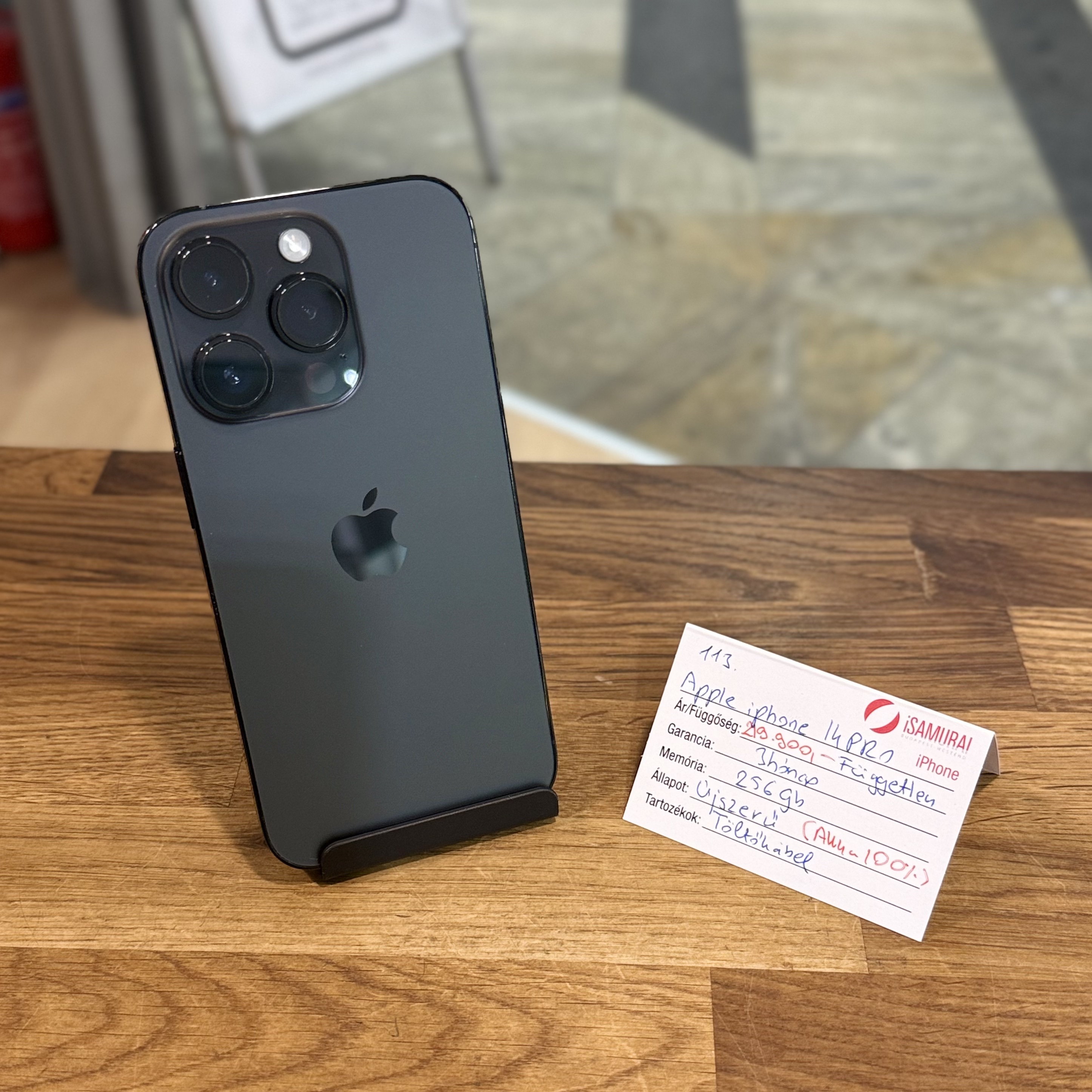 Apple iPhone 14 Pro - 256GB - Újszerű - fekete - Akku 100%  (113.)
