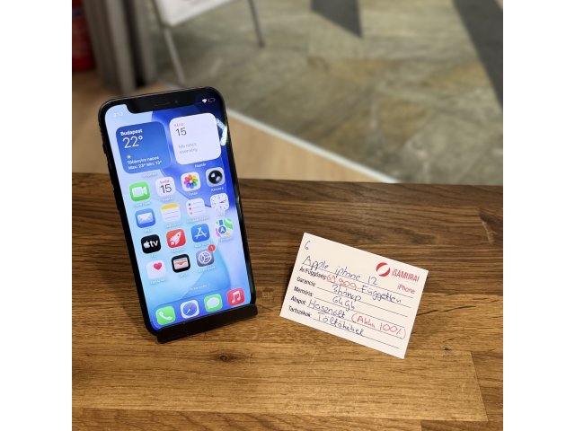 Apple iPhone 12 Mini - 64GB - Fekete - 100% akku ( 6. )