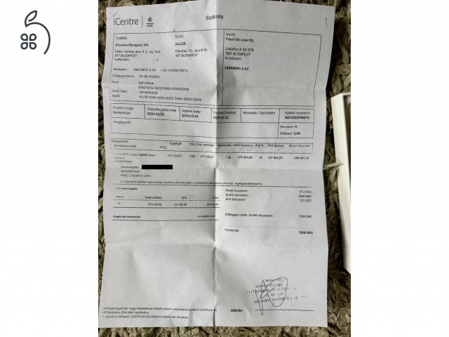 iPhone 16 pro max magánszemélytől Istyle Számla független első tulaj 256GB