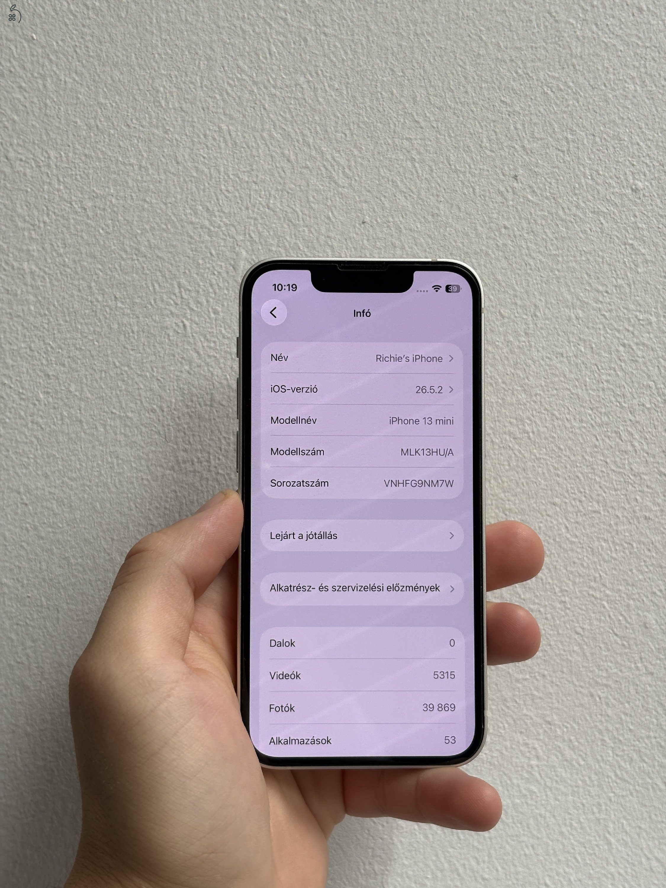 iPhone 13 Mini 128GB !ÚJ AKKU!