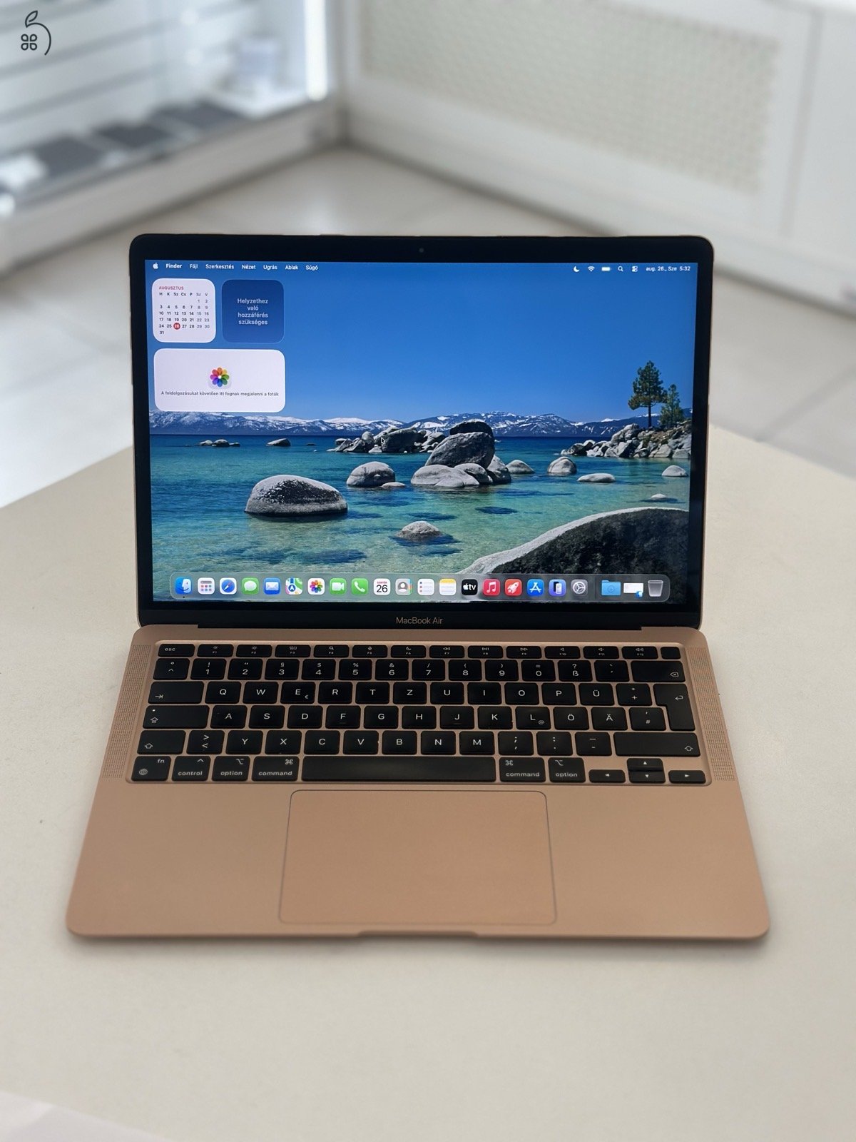 MacBook Air M1 13” 8GB/256ssd/1 hónap gar./Akku 82%/EU Bill./p4999