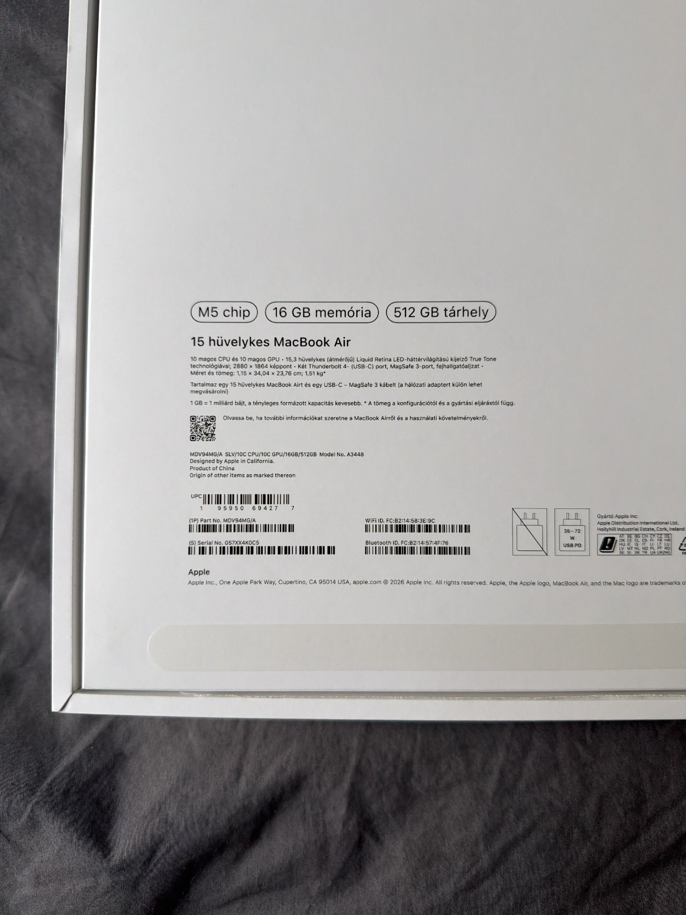 MacBook Air M5 15” – újszerű állapotban