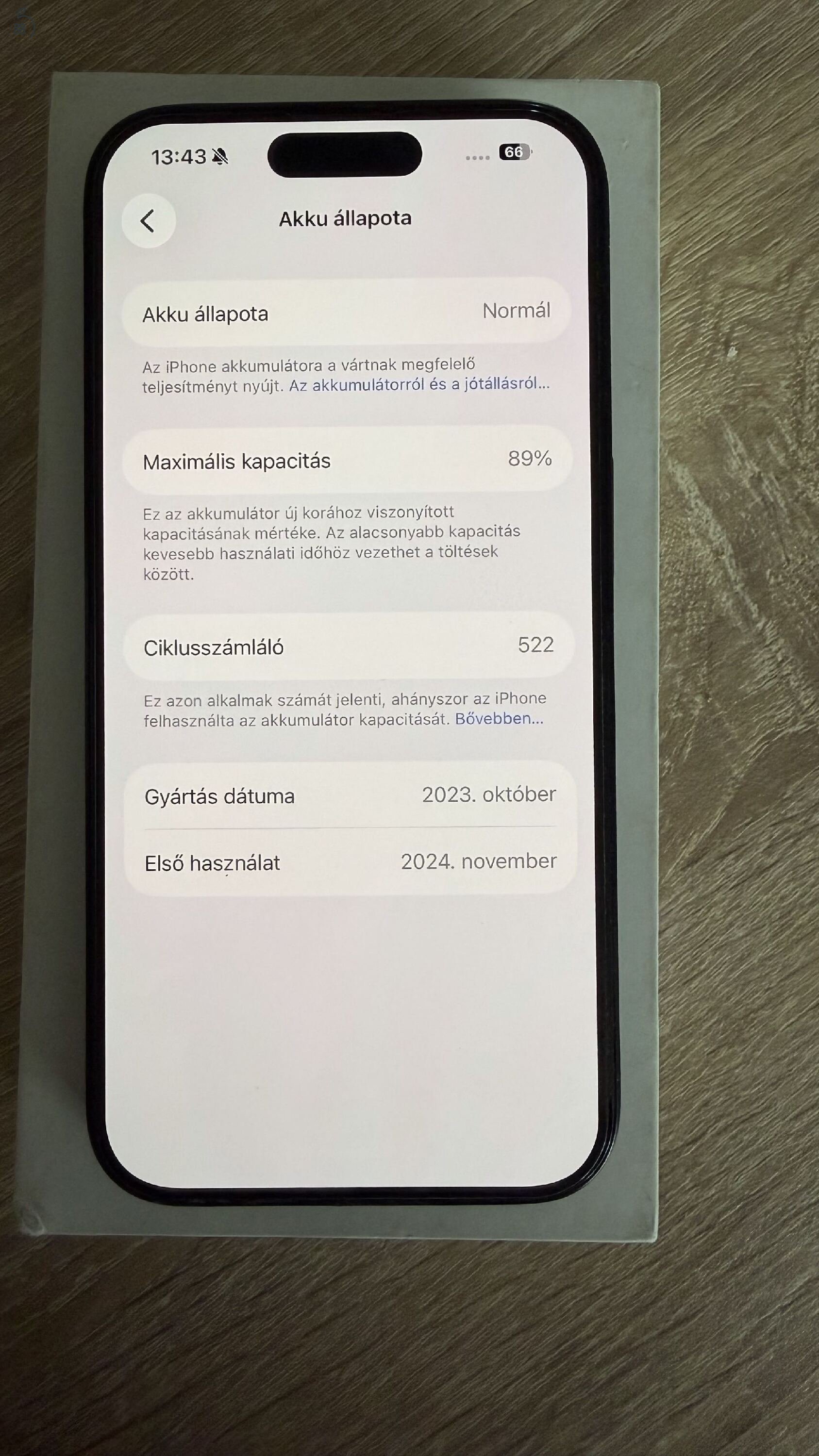 Iphone 15 PRO - 128 GB - 89% AKKU