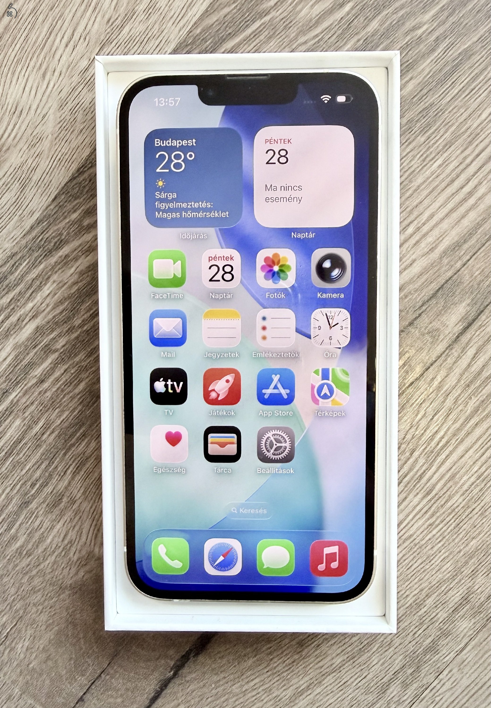 Eladó iPhone 14 Starlight 128GB // GARANCIA 2027 OKTÓBER // gyárilag FÜGGETLEN //