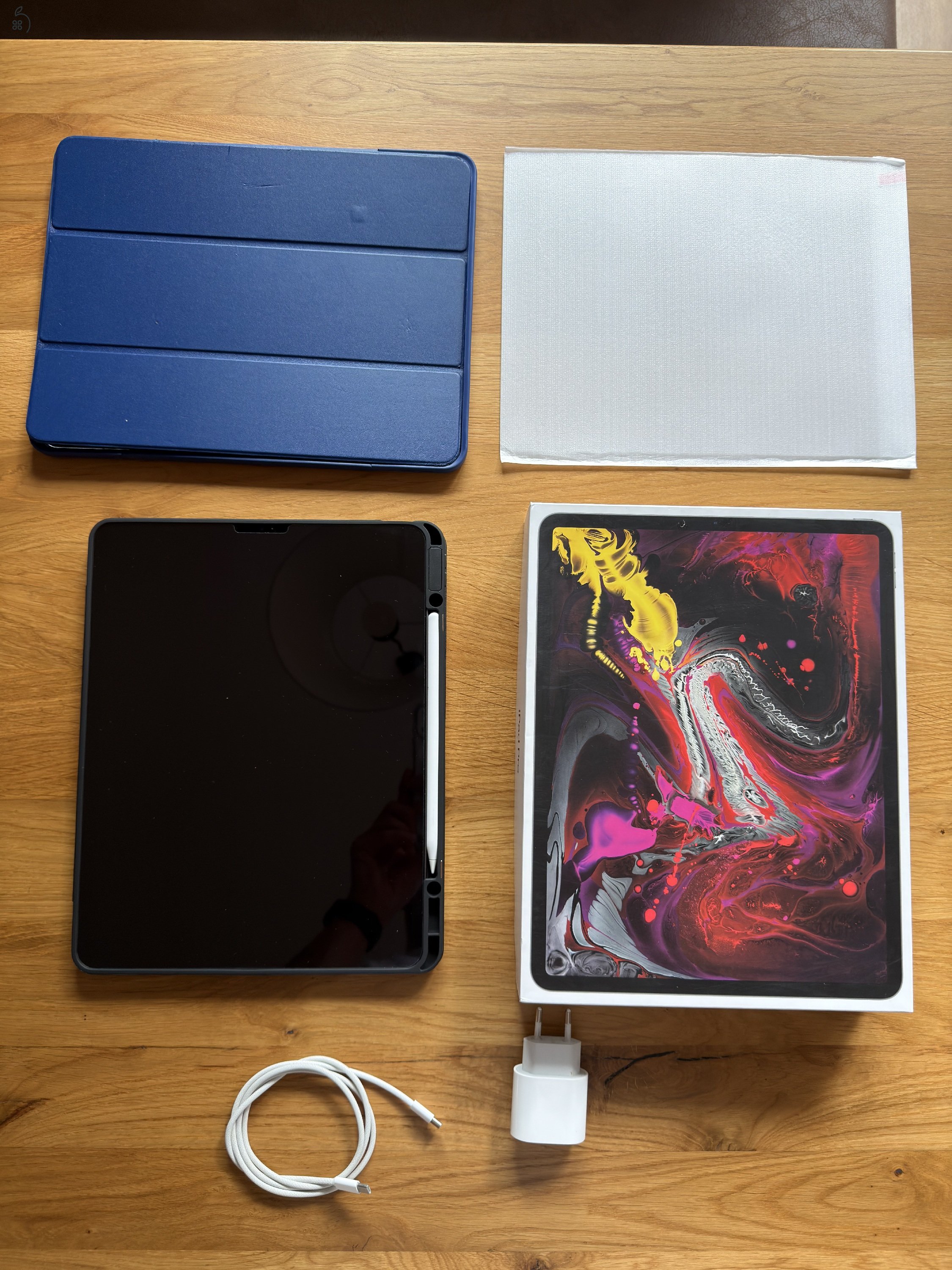 iPad Pro 12,9” 5. gen 512 GB + Apple Pencil 2 + 20W töltő – komplett csomag