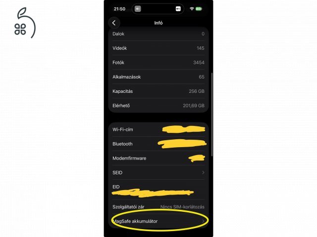 Eredeti gyári Apple Magsafe Battery Pack (Magsafe külső akkumulátor), + gyári lightning kábel