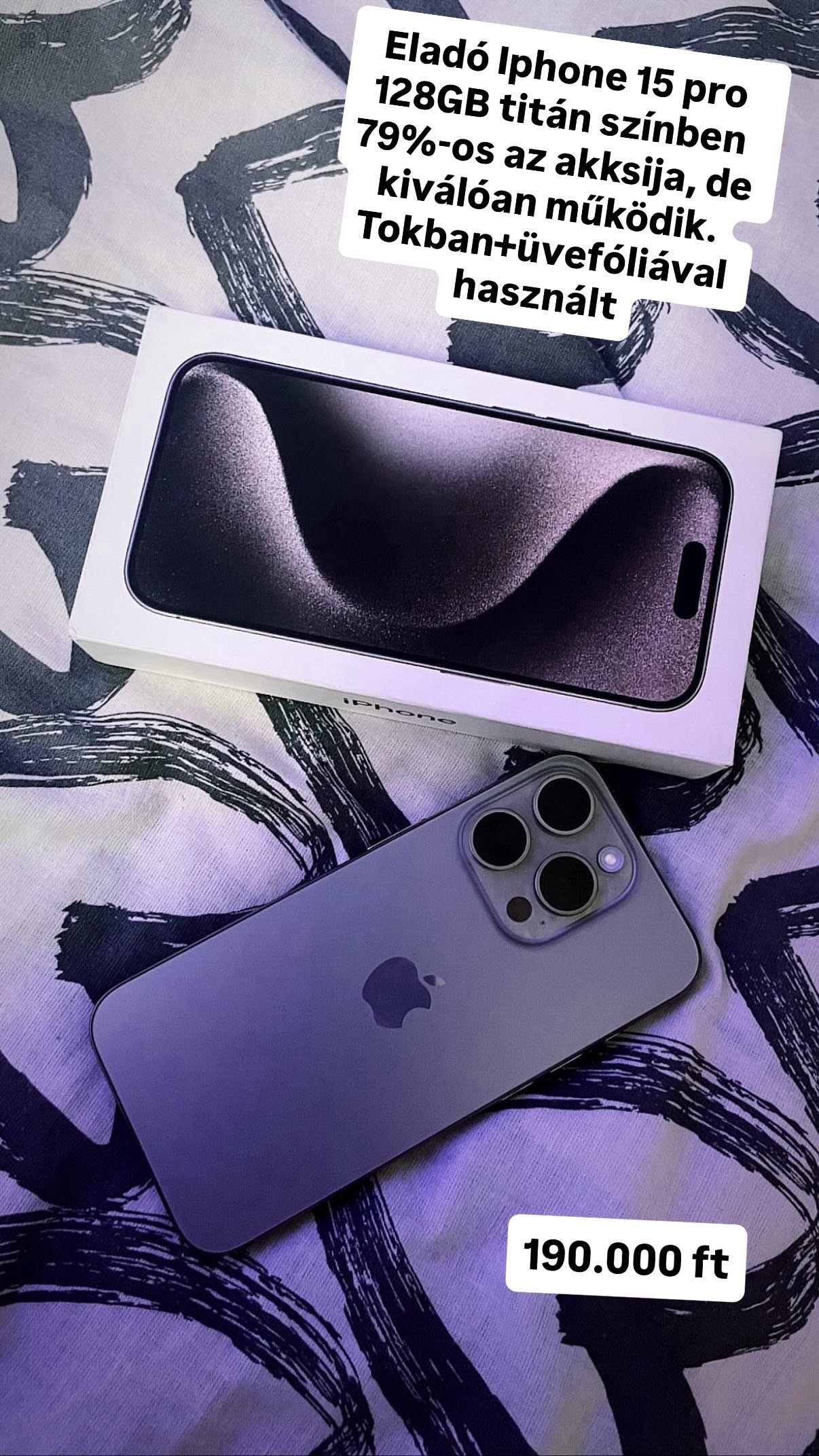Iphone 15 PRO titán 128GB