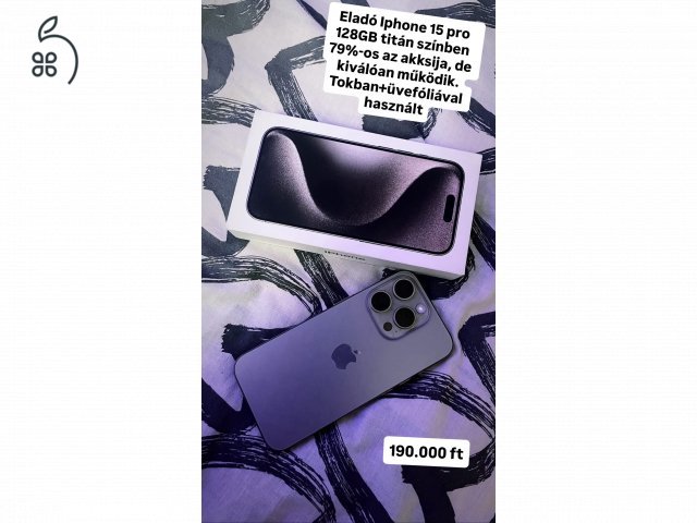 Iphone 15 PRO titán 128GB