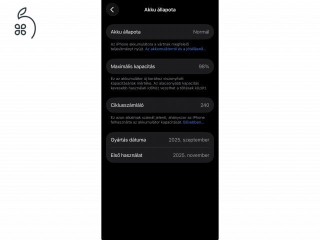 Apple iPhone 17 Pro 256GB Ezüst Független / Garancia 2026.11.13 / Akku 98%