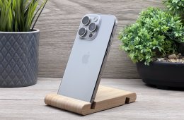 Hibátlan iPhone 15 Pro Natural Titanium 128GB 2 ÉV Garanciával Számlával Aksi 100%