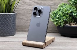 Hibátlan iPhone 15 Pro Natural Titanium 128GB 2 ÉV Garanciával Számlával Aksi 100%