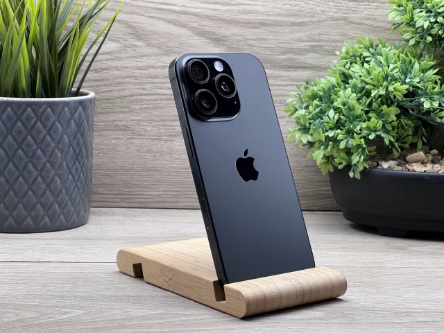 Hibátlan iPhone 16 Pro Black Titanium 256GB 2 ÉV Garanciával Számlával