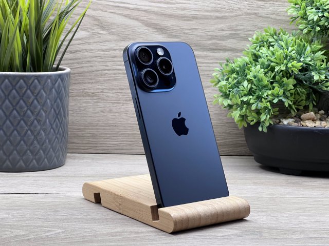 iPhone 15 Pro Blue Titanium 128GB 2 ÉV Garanciával Számlával Aksi 100%
