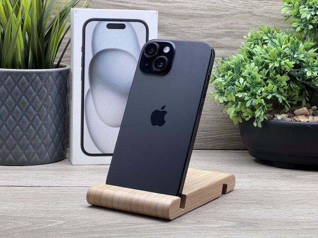 iPhone 15 Black 256GB 2 ÉV Garanciával 90%