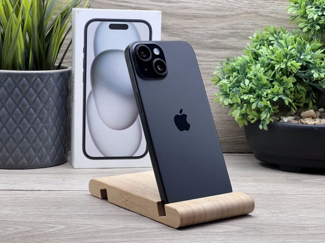 iPhone 15 Black 256GB 2 ÉV Garanciával 90%