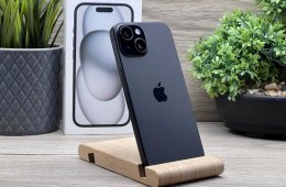 iPhone 15 Black 256GB 2 ÉV Garanciával 90%