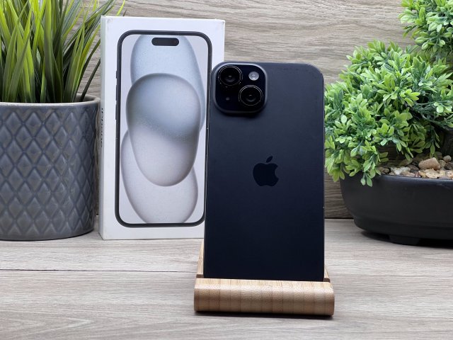 iPhone 15 Black 256GB 2 ÉV Garanciával 90%