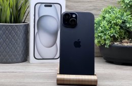 iPhone 15 Black 256GB 2 ÉV Garanciával 90%