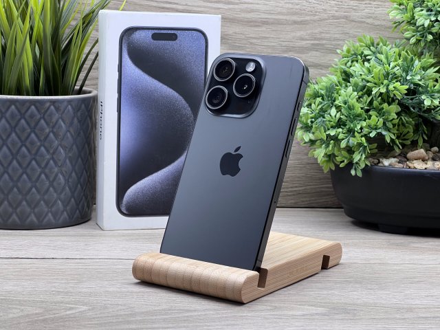 iPhone 15 Pro Black Titanium 128GB 2 ÉV Garanciával 93%