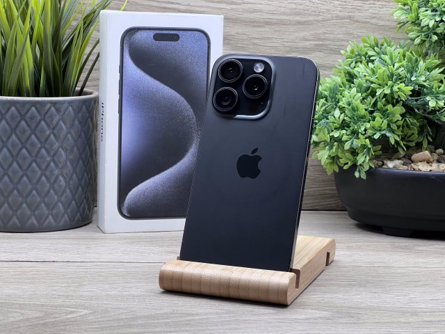 iPhone 15 Pro Black Titanium 128GB 2 ÉV Garanciával 93%