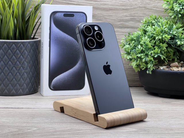 iPhone 15 Pro Black Titanium 128GB 2 ÉV Garanciával 93%