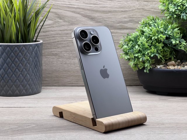 iPhone 15 Pro Natural Titanium 256GB 2 ÉV Garanciával 91%