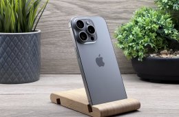 iPhone 15 Pro Natural Titanium 256GB 2 ÉV Garanciával 91%