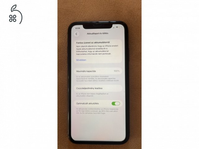 Iphone 11 Black, 64 GB, független, 100%-os akku