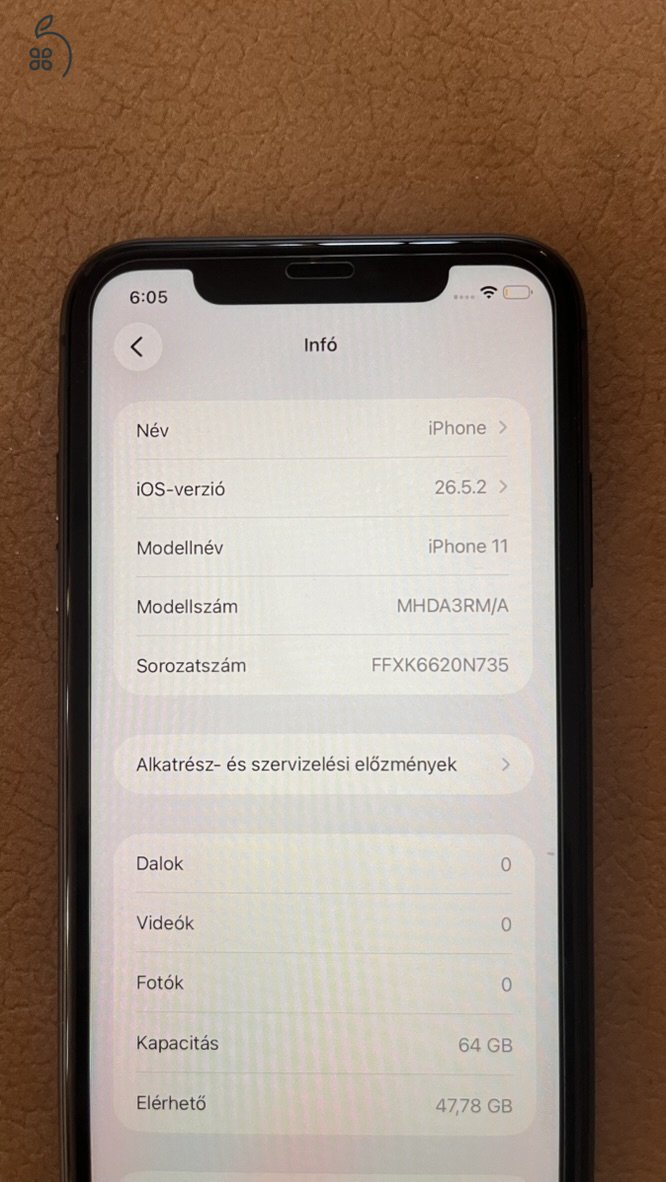 Iphone 11 Black, 64 GB, független, 100%-os akku