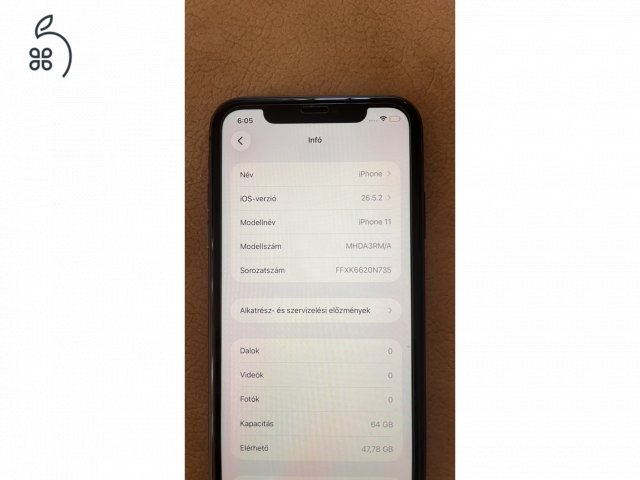 Iphone 11 Black, 64 GB, független, 100%-os akku