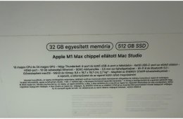 Apple Mac Studio M1 Max 32GB / 512GB – hibátlan, dobozos