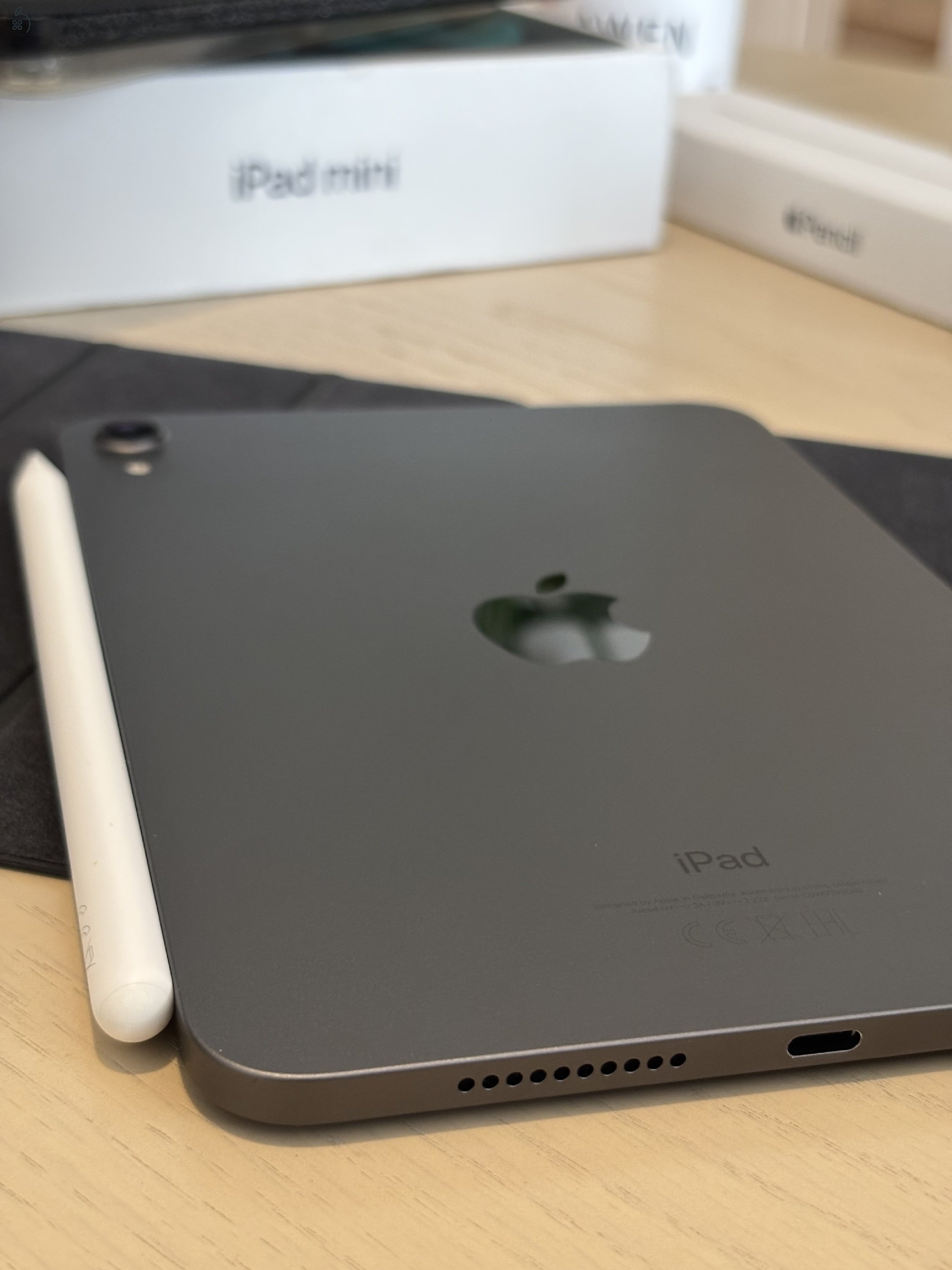 iPad mini 6 256GB + Apple Pencil 2 + 3 tok (karcmentes, 93% akku)