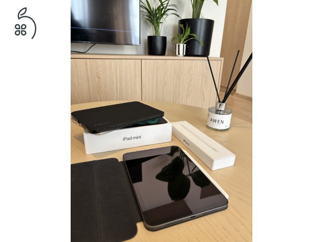iPad mini 6 256GB + Apple Pencil 2 + 3 tok (karcmentes, 93% akku)