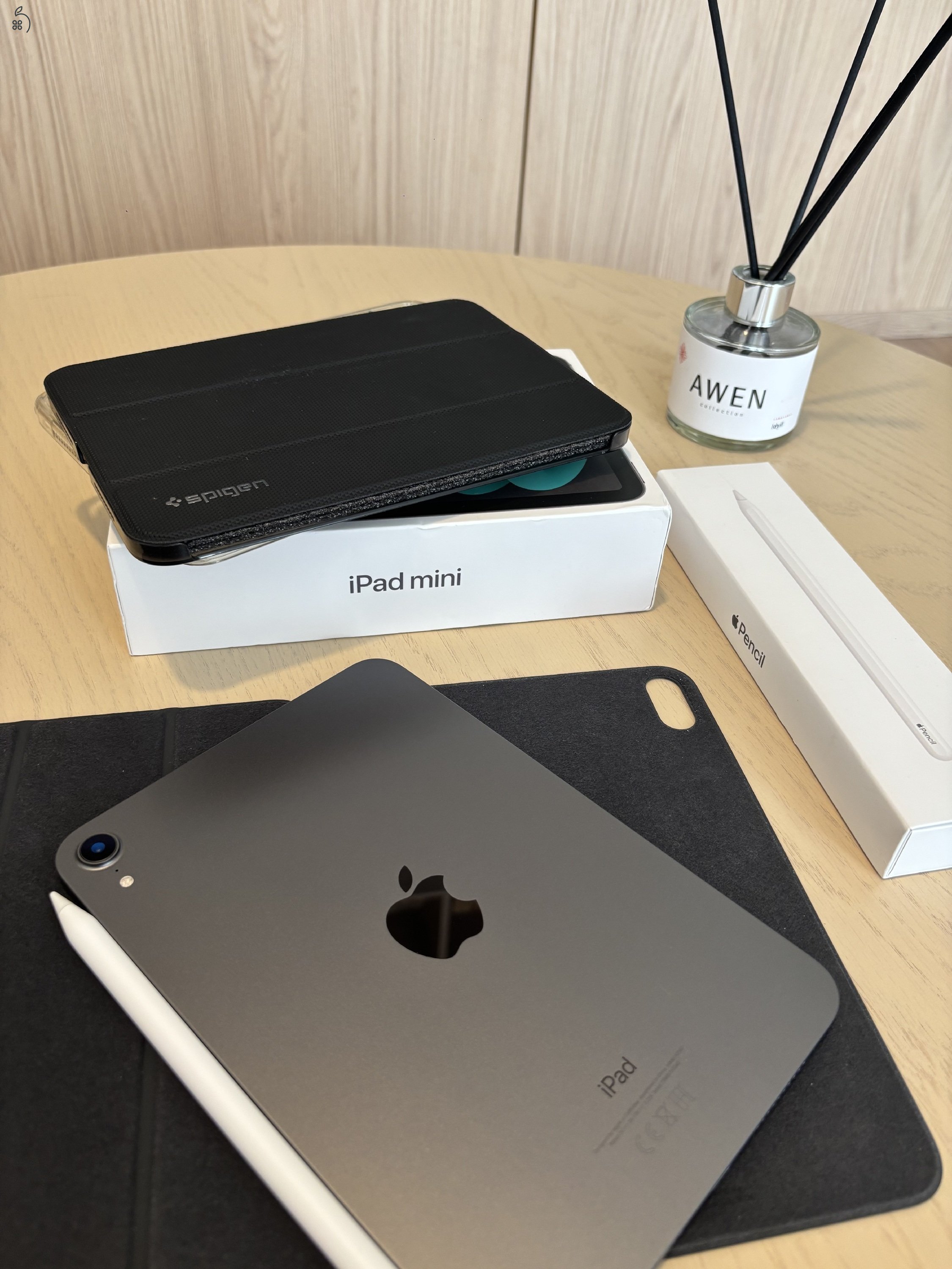 iPad mini 6 256GB + Apple Pencil 2 + 3 tok (karcmentes, 93% akku)