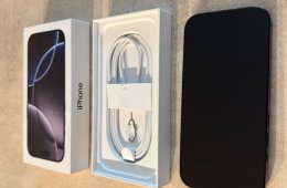 Iphone 16 PRO, 128 GB szép állapotban, fekete színben 94%-os akkumulátor