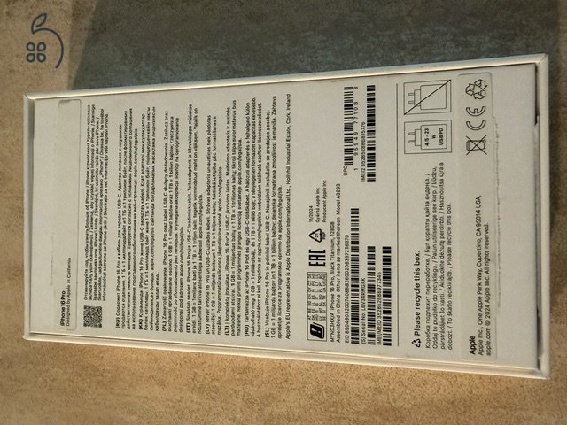 Iphone 16 PRO, 128 GB szép állapotban, fekete színben 94%-os akkumulátor
