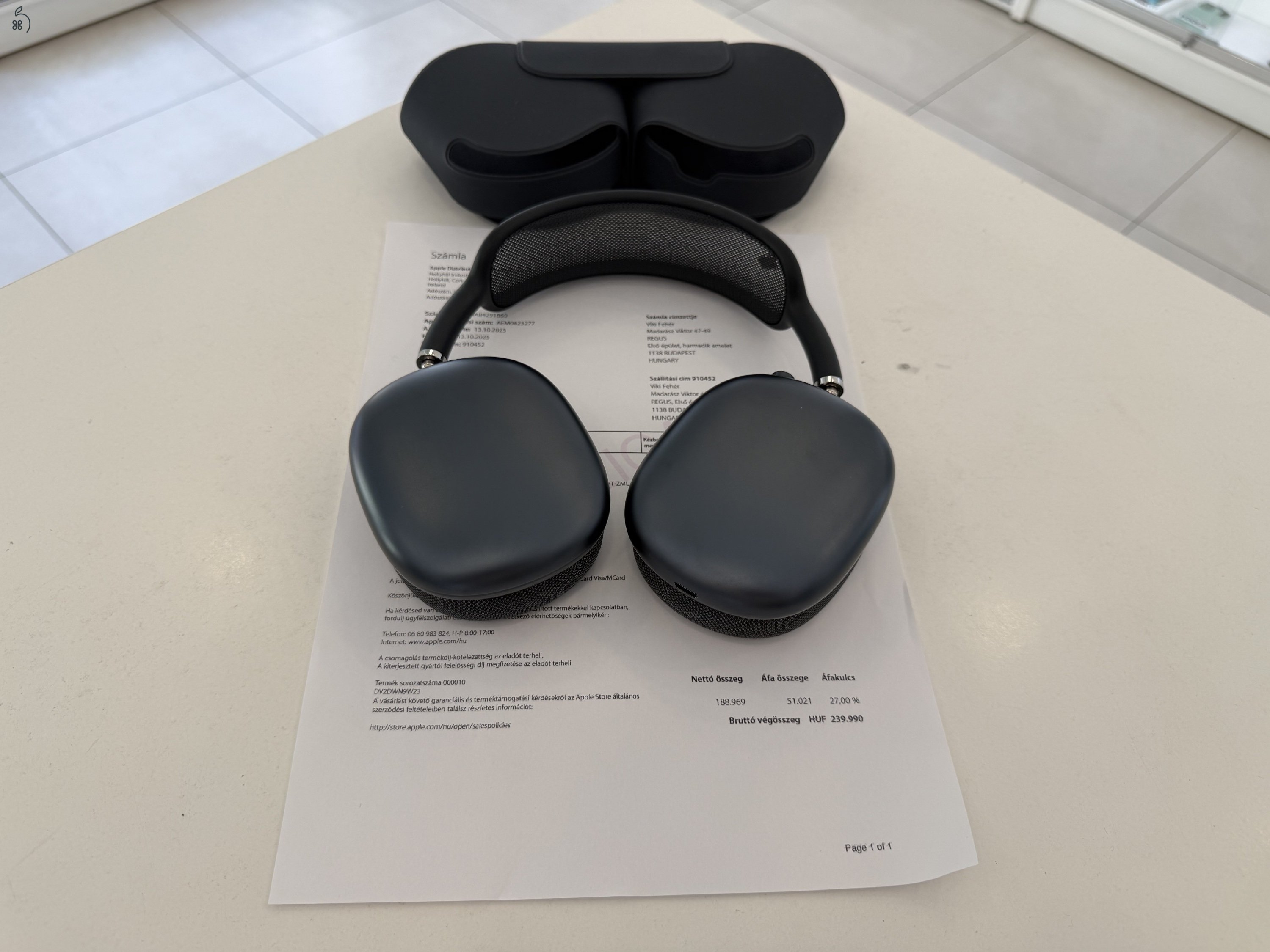 Air Pods Max 2024 Újszerű/2027.10.13.Gar./p40e
