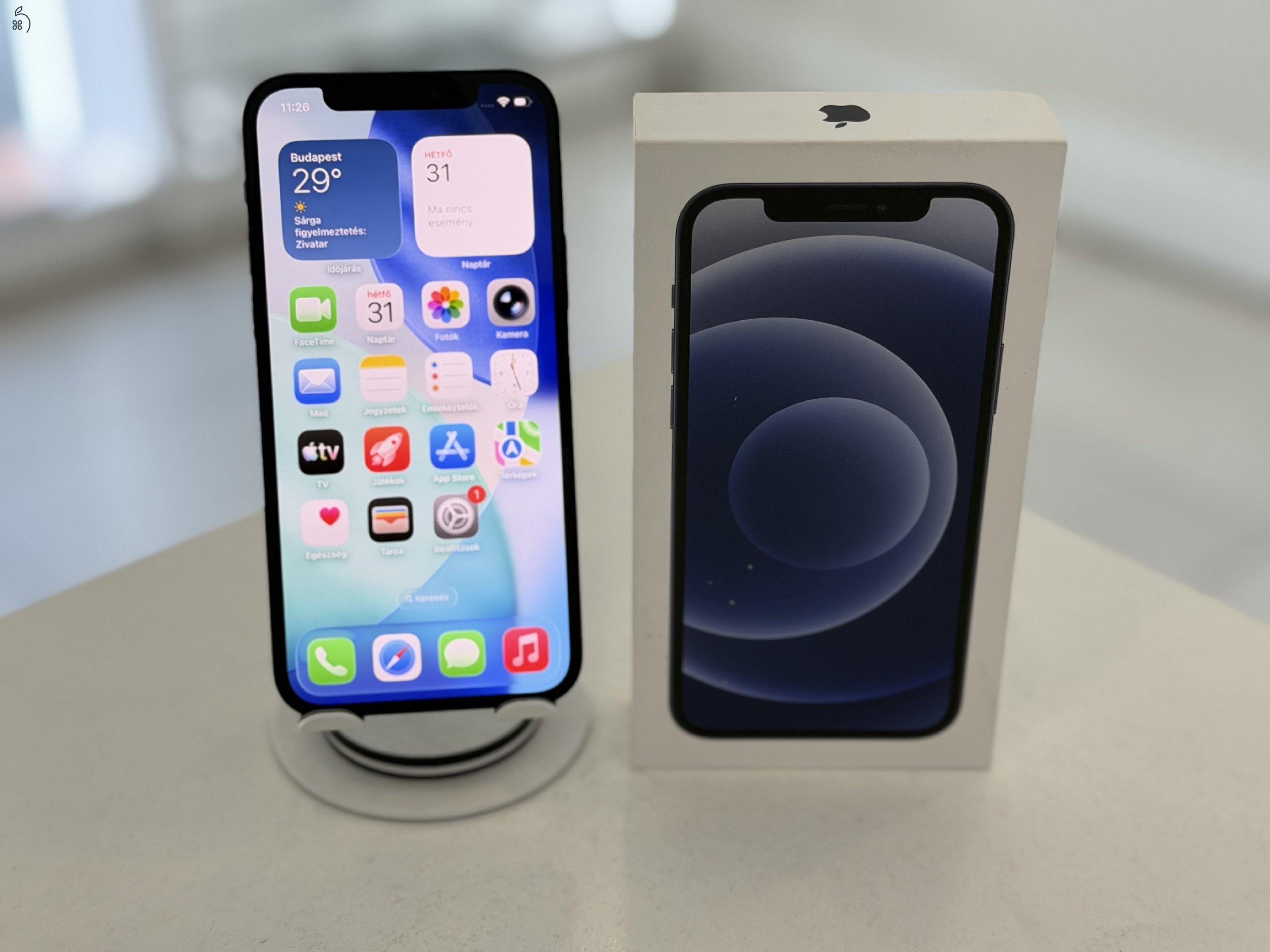 iPhone 12 64GB Független Újszerű/1 hónap gar./Akku 82%/p5004